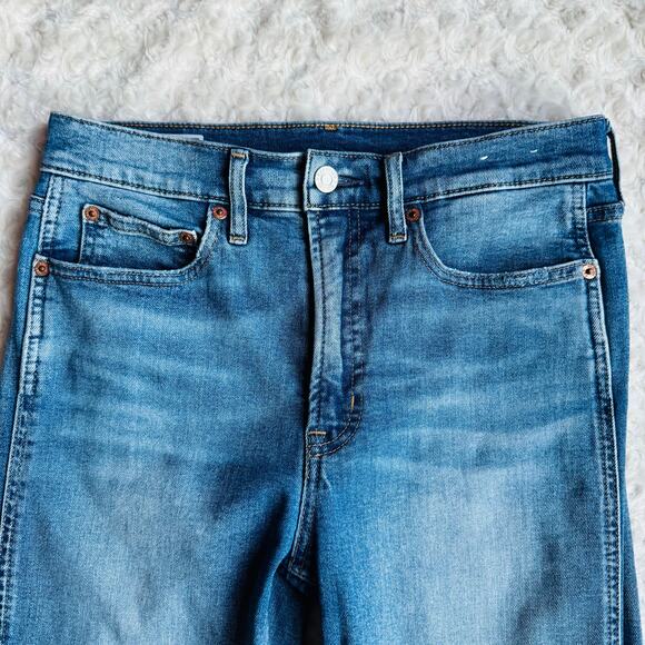 GAP High Rise Vintage Slim Medium Indigo Cotton Womens Denim Blue Jeans Sz 6 - Picture 7 of 16
